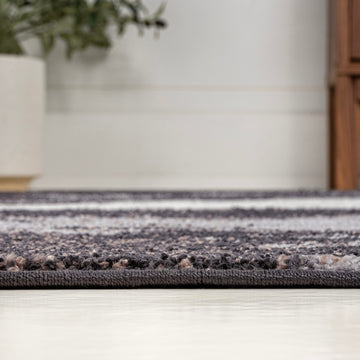 Zoe Contemporary Bohemian Abstract Marble Area Rug